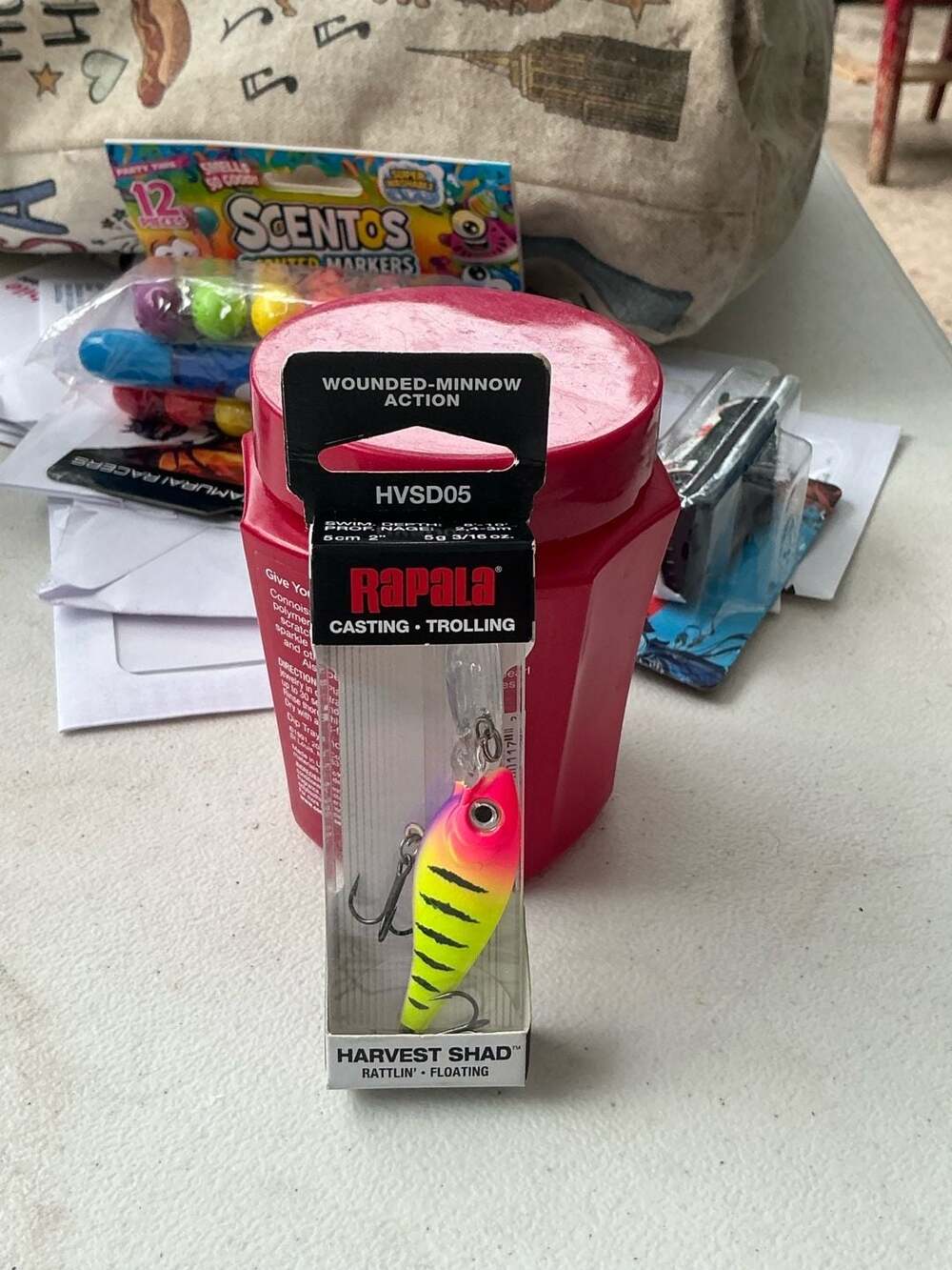 Rapala Harvest Shad HVSD05 Rattlin' Floating Fishing Lure, Headspin